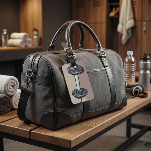 バーベルウェイトリフティングジムフィットネス恋人 ラゲッジタグ