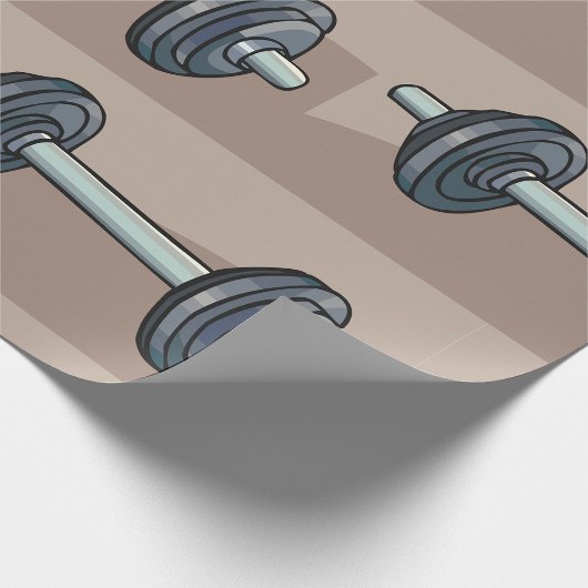 バーベルウェイトリフティングジムフィットネス恋人 ラッピングペーパー