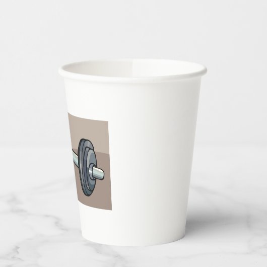 バーベルウェイトリフティングジムフィットネス恋人 紙コップ (左)