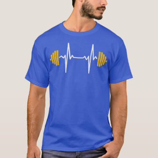 バーベルウェイトリフティングハートビートボディビル1 Tシャツ