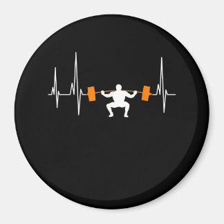 バーベルウェイトリフティングハートビートボディビル カッコいい マグネット