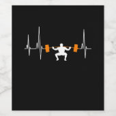 バーベルウェイトリフティングハートビートボディビル ワインラベル (シングルラベル)