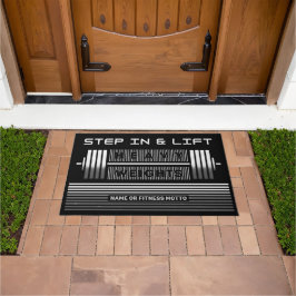 バーベルクラシックデザイン、カスタマイズ可能なジム ドアマット