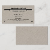 バーベルズウェイトトレーニングパーソナルトレーナークラフト 名刺 (正面/裏面)