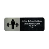 バーベルトレーニングジムトレーナー差出人住所 ラベル (正面)