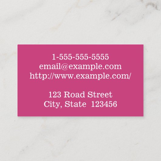 バーベルフィットネストレーナービジネスカード 名刺 (裏面)