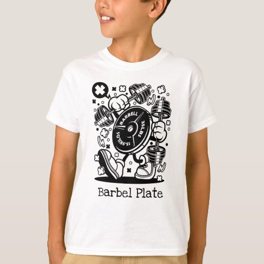 バーベルプレート Tシャツ (正面)