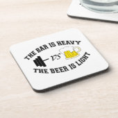 バーベル対ビール コースター (左側)