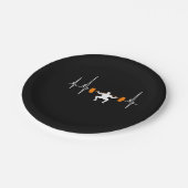 バーベル重量挙げハートビートボディビルカッコいい ペーパープレート (アングル)