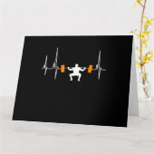 バーベル重量挙げハートビートボディビル カード (黄色い花)