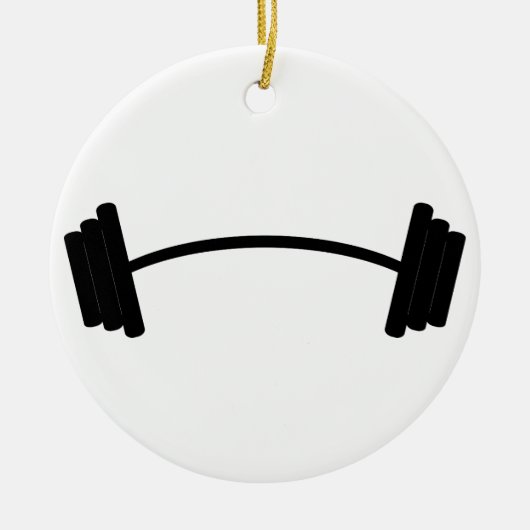 バーベル重量 セラミックオーナメント (正面)
