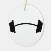 バーベル重量 セラミックオーナメント (左)