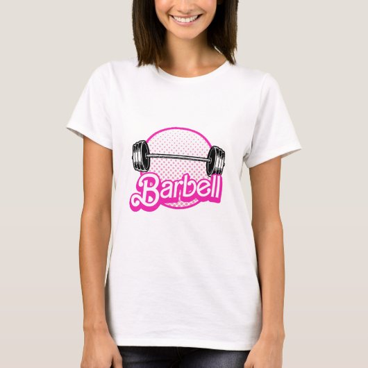 バーベル - ピンク Tシャツ (正面)