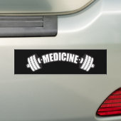 バーベル – 鉄医学 – 重量挙げジム バンパーステッカー (車上)