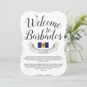 バーベードスへようこそ | 結婚式のお土産 招待状 (スタンド正面)