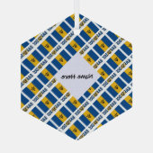 バーベード バーベード人 フラグ タイル 黒 個人用 ガラスオーナメント (裏面)