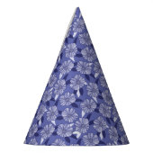 バーペリパープルペリウィンクルフローララインアート パーティーハット (左)