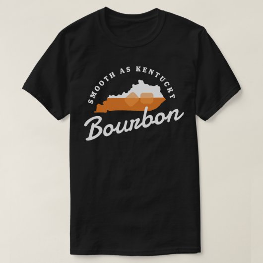 バーボンおもしろいドリンカースムーズとしてケンタッキーBourbon W Tシャツ (デザイン正面)