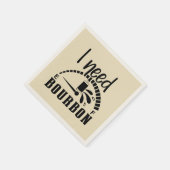 バーボンおもしろいワードアートを必要とする スタンダードカクテルナプキン (角)