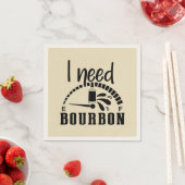 バーボンおもしろいワードアートを必要とする スタンダードカクテルナプキン (インサイチュ)