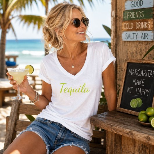 バーボンがテキーラを愛する 海のカップル Tシャツ