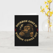 バーボンが知恵来を出すモンキーウイスキー(o) カード (黄色い花)