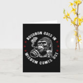 バーボンが知恵来を出すモンキーウイスキー(o) カード (黄色い花)