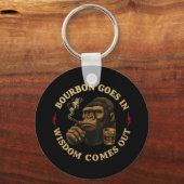 バーボンが知恵来を出すモンキーウイスキー(o) キーホルダー (正面)