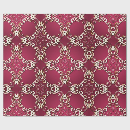 バーボンとゴールドのエレガントなヴィンテージ クラシック ロイヤル ラッピングペーパー (フラット)