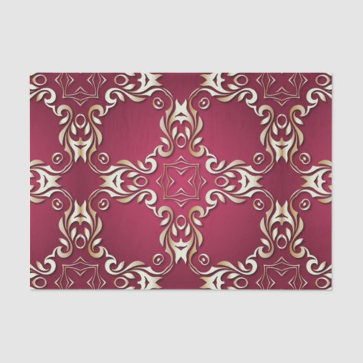 バーボンとゴールドのエレガントなヴィンテージ クラシック ロイヤル 薄葉紙 (正面)