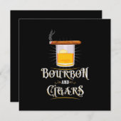 バーボンとシガー 招待状 (正面/裏面)