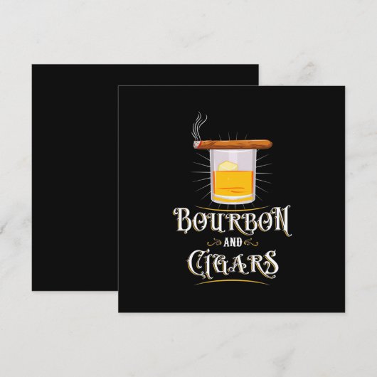 バーボンとシガー 招待状 (正面/裏面)