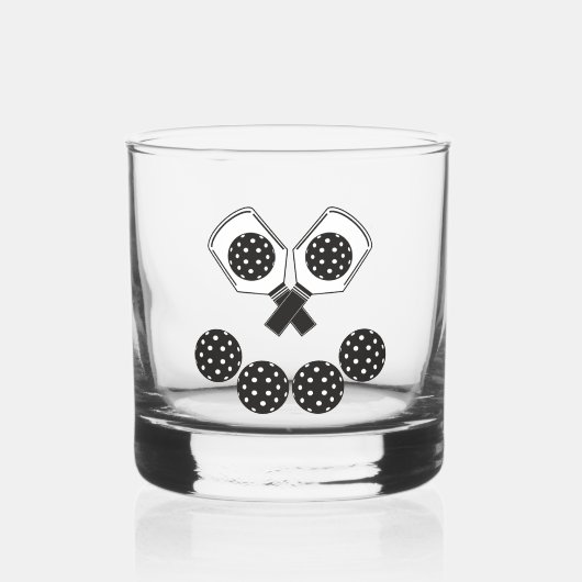 バーボンとピクルボール ウイスキーグラス (正面)