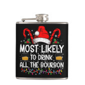 バーボンのクリスマスを全部飲む可能性が高い フラスク (正面)