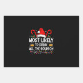 バーボンのクリスマスを全部飲む可能性が高い ラッピングペーパーシート (正面)