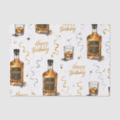 バーボンのパターンでお誕生日おめでとう 薄葉紙 (正面)