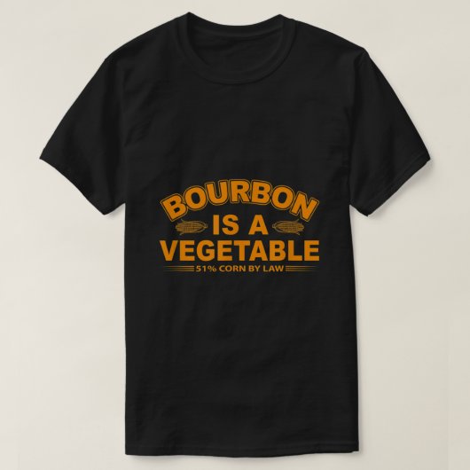 バーボンは野菜ウイスキーのバーボン飲料 Tシャツ (デザイン正面)