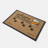 バーボンやドッグのおやつを持ってきてほしい ドアマット (アングル)