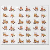 バーボンをテーマにした包装紙 バチェラーギフト ラッピングペーパー (フラット)