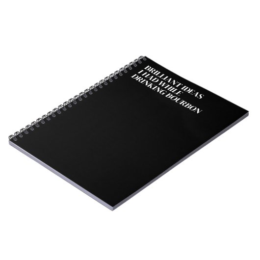 バーボンを飲んでいた時の鮮やかなアイディア ノートブック (左側)