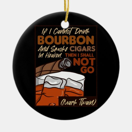 バーボンアンドシガーズバーボン恋人 セラミックオーナメント (正面)