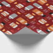 バーボンウイスキー柄 ラッピングペーパー (角)