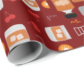 バーボンウイスキー柄 ラッピングペーパー (ロールコーナー)