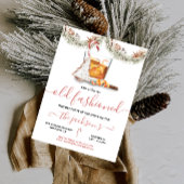 バーボンオールドスファッションドクリスマスホリデーパーティー 招待状