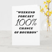 バーボンギフトおもしろいバーボンフォーキャスト カード (黄色い花)