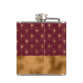 バーボンゴールドのピーコックの羽根 おしゃれ エレガント フラスク (裏面)