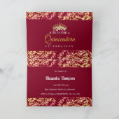 バーボンゴールド ラスティック キンセアニエラ お祝い 招待状 (内部)