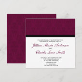 バーボンダマスクの結婚式招待状 招待状 (正面/裏面)