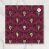 バーボンディとゴールドのヴィンテージワインをテーマにした フェイバータグ (裏面)