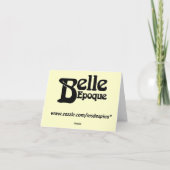 バーボンディの花の芸術新様式スタイルの感謝 サンキューカード (裏面)